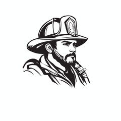 fire fighter vector, safety first fie fighter vector