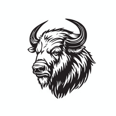 buffalo head vector, buffalo logo