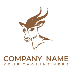 antelope logo vector illustrations design icon logo