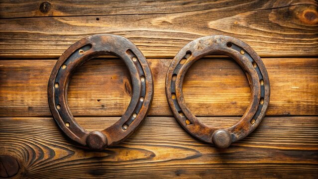 Two old horseshoe isolated on background, good luck charm, horseshoe, good luck, fortune, charm, symbol, superstition