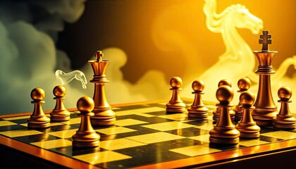 Chess, success and strategy metaphor.
