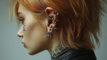 Fototapeta premium 大量のピアス