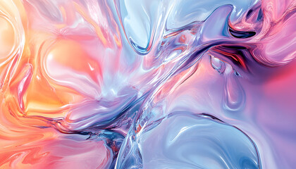 Fototapeta premium Abstract Art: A splash of bold and pastel colors in abstract forms, creating a visually dynamic and artistic aesthetic
