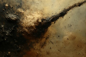 Abstract visualization of a cataclysm featuring elements of destruction dark swirling clouds intense lighting effects and debris in motion Sharp contrasts between light and shadow with dramatic highen