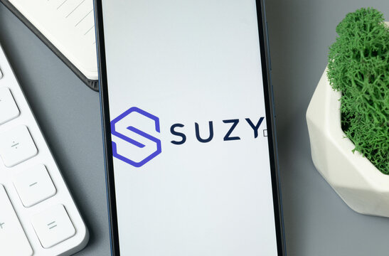 New York, USA - 30 August 2024: Suzy Logo on Phone Screen, Company Icon on Display