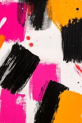Chaotic and abstract depiction of insanity featuring swirling patterns distorted shapes and fragmented elements Bright clashing colors with sharp contrasts and jagged lines Elements of disarray and co