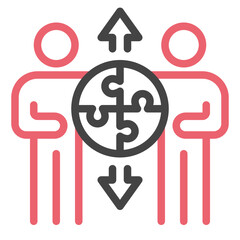 coherence icon line outline vector sign symbol graphic illustration