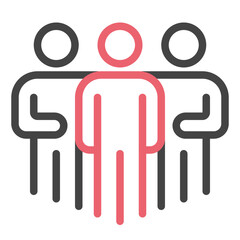 partnership icon line outline vector sign symbol graphic illustration