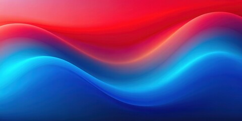 Fototapeta premium Red and blue wavy gradient blurred background, abstract, vibrant, colorful, pattern, design, texture, backdrop, artistic
