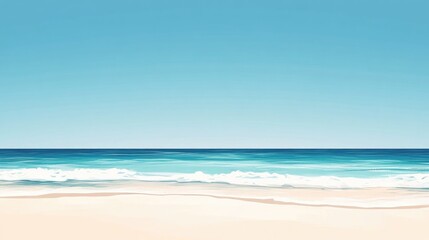 Obraz premium Tropical Beach Background Summer View Of The Sea With Clear Water And Blue Sky