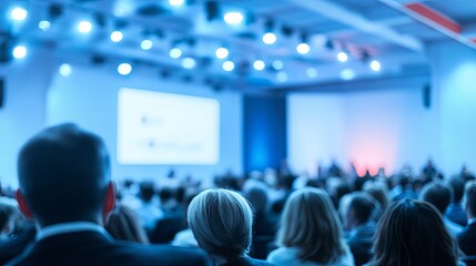 Event planner managing a large corporate conference with attendees, presentations, and detailed organization. 