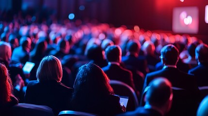 Event planner managing a large corporate conference with attendees, presentations, and detailed organization. 