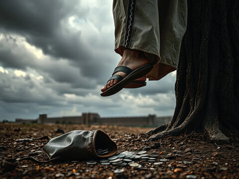 Gospel Images from the Bible NT - Judas hangs himself