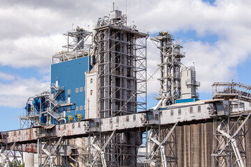 Cement and concrete big industrial factory in the industrial area of Portland, Oregon. High quality picture for download