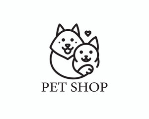 Pet Shop Logo Vector Design Template. 