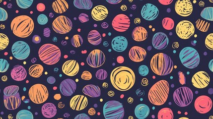 Seamless background featuring doodle beads Enchanting pattern suitable for web pages greeting cards holiday decor gift wrapping and more