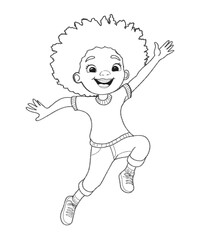 Children book coloring design 