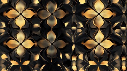 Luxurious background featuring an ornate geometric design Retro inspired creative pattern in a floral style Elegant and minimalistic fabric print