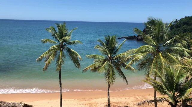  Nivaldito beach in Paria Peninsula famous wild pristine beach in the Caribbean Sea, Golfo de Paria, Venezuela