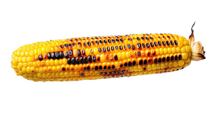 Fototapeta premium PNG. Grilled corn on the cob isolated on a transparent background.