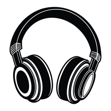 recommend clip art: headphone silhouette vector