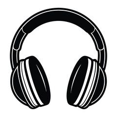 headphone silhouette vector