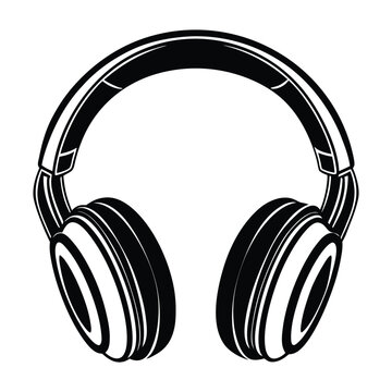 recommend clip art: headphone silhouette vector
