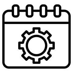 schedule icon. meeting appointment date calendar vector symbol. agenda timetable sign.