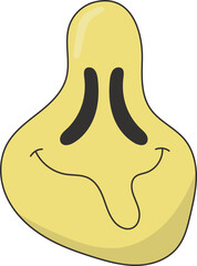 Psychedelic Melting Emoji Element For Templet Decoration