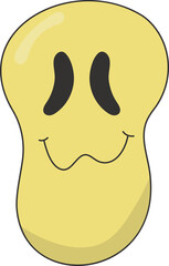 Psychedelic Melting Emoji Element For Templet Decoration