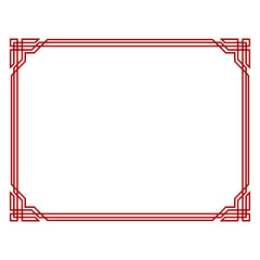 red chinese border frame.eps