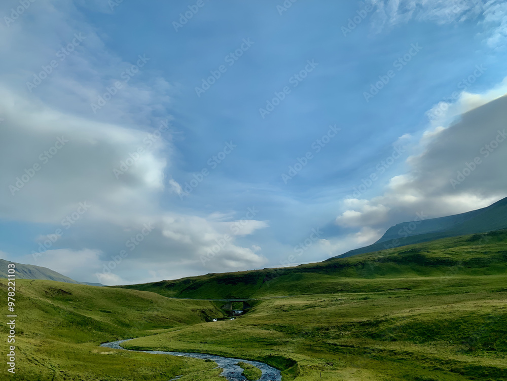 Poster icelandic landscape