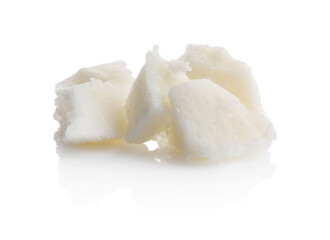 Sample of natural shea butter isolated on white