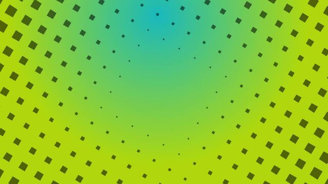 abstract halftone gradient dots green retro pop art polkadot cartoon motion graphic video background, retro and vintage halftone comic dot animation