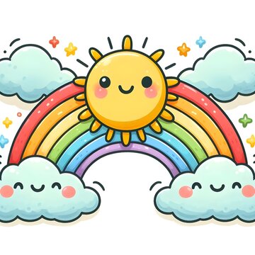 sun and rainbow