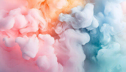 Fototapeta premium Abstract Art: A splash of bold and pastel colors in abstract forms, creating a visually dynamic and artistic aesthetic