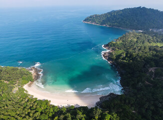 view of the sea from the top.