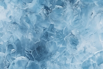 Obraz premium Processed collage of thick layer of cracked ice texture. Background for banner, backdrop or texture