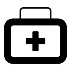 Obraz premium aid kit black fill icon