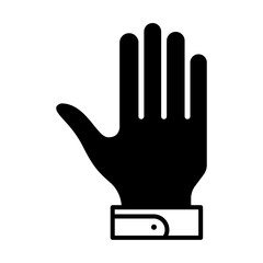 glove black fill icon
