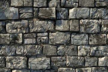 Fototapeta premium Photo of Old ancient gray stone wall. Background texture for backdrops or mapping