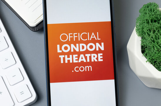 New York, USA - 30 August 2024: Official London Theatre TKTS Logo on Phone Screen, Company Icon on Display