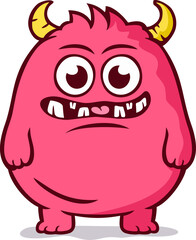 Fototapeta premium Cute Little Monster Cartoon Illustration Vol. 2