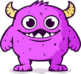 Fototapeta premium Cute Little Monster Cartoon Illustration Vol. 3