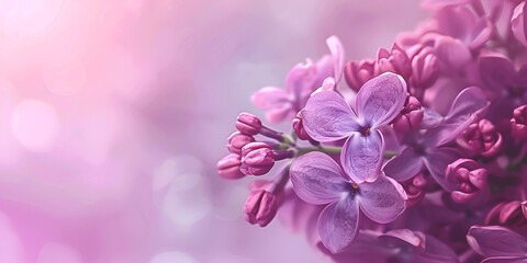 Delicate Lilac Blossoms Close-Up