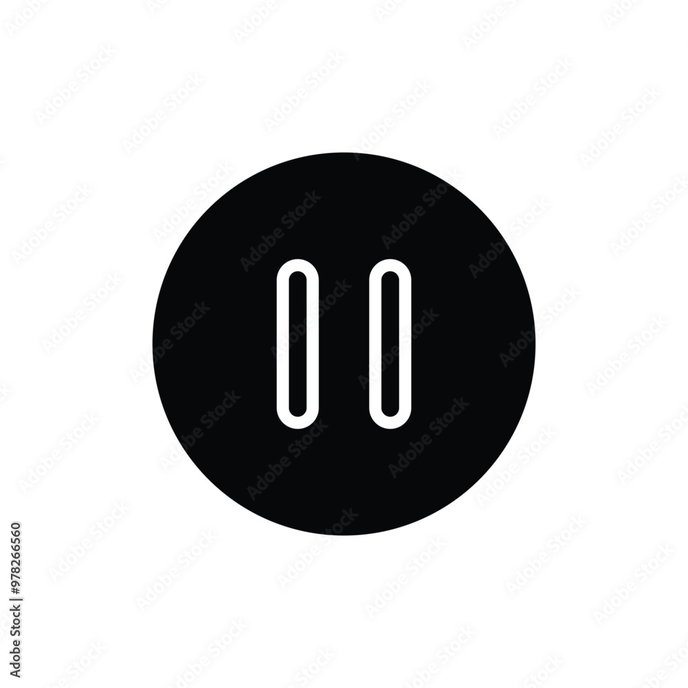 Aufkleber ui ux element pause button.
