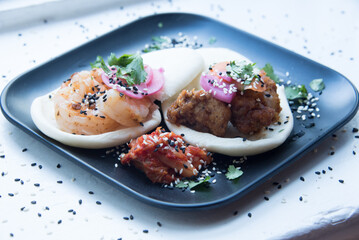 grilled chicken wings with vegetables