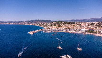 Aerial images and videos of Cannes, French Riviera, beaches and sea