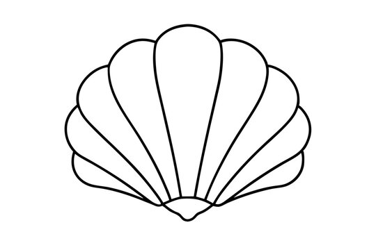 recommend clip art: Sea Shell icon, Seashell Silhouette, Vector illustration
                    