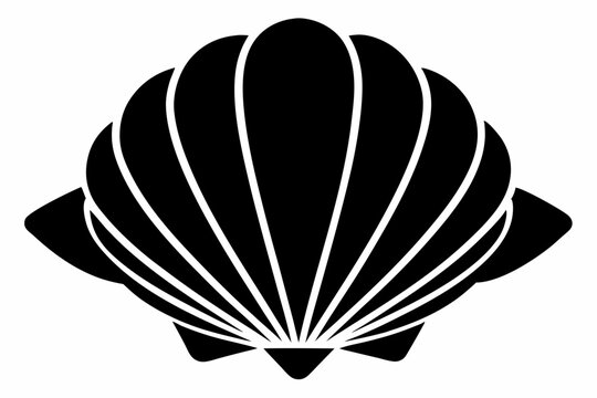 recommend clip art: Sea Shell icon, Seashell Silhouette, Vector illustration
                    